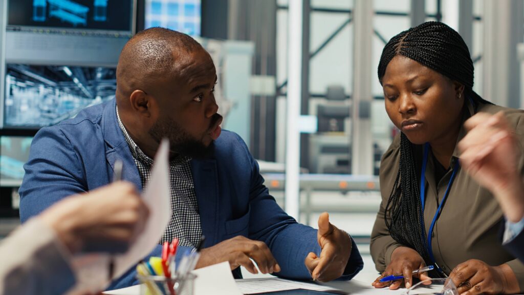 Factory Engineers Look Assembly Lines Designs Working Increase Output 1024x576